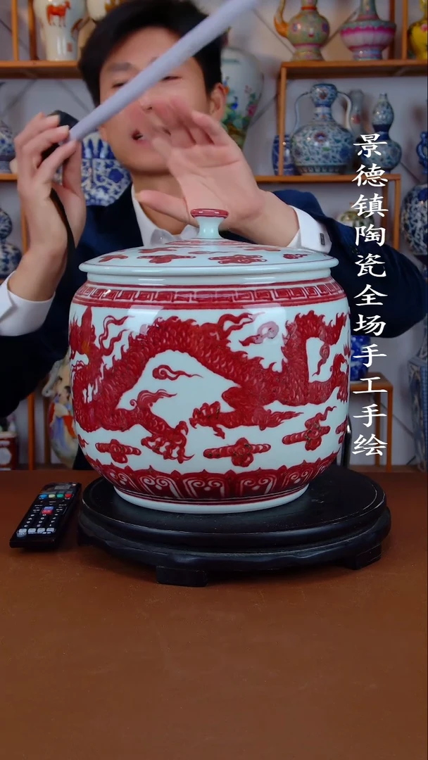 瓶景德镇手工手绘陶瓷摆件45