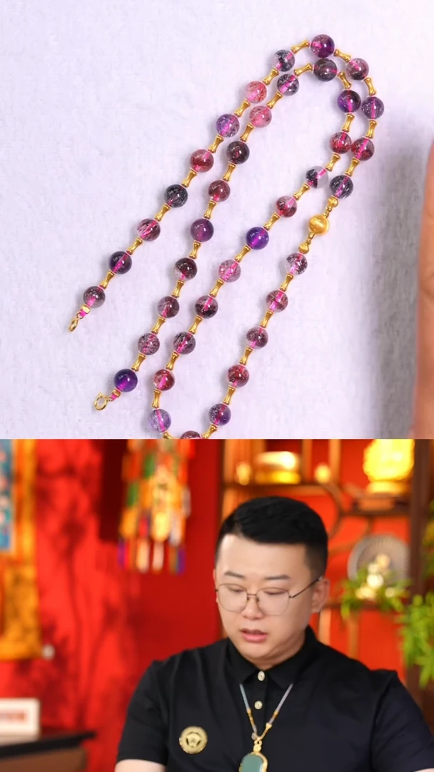 18K金镶嵌项链水晶（多样性发）