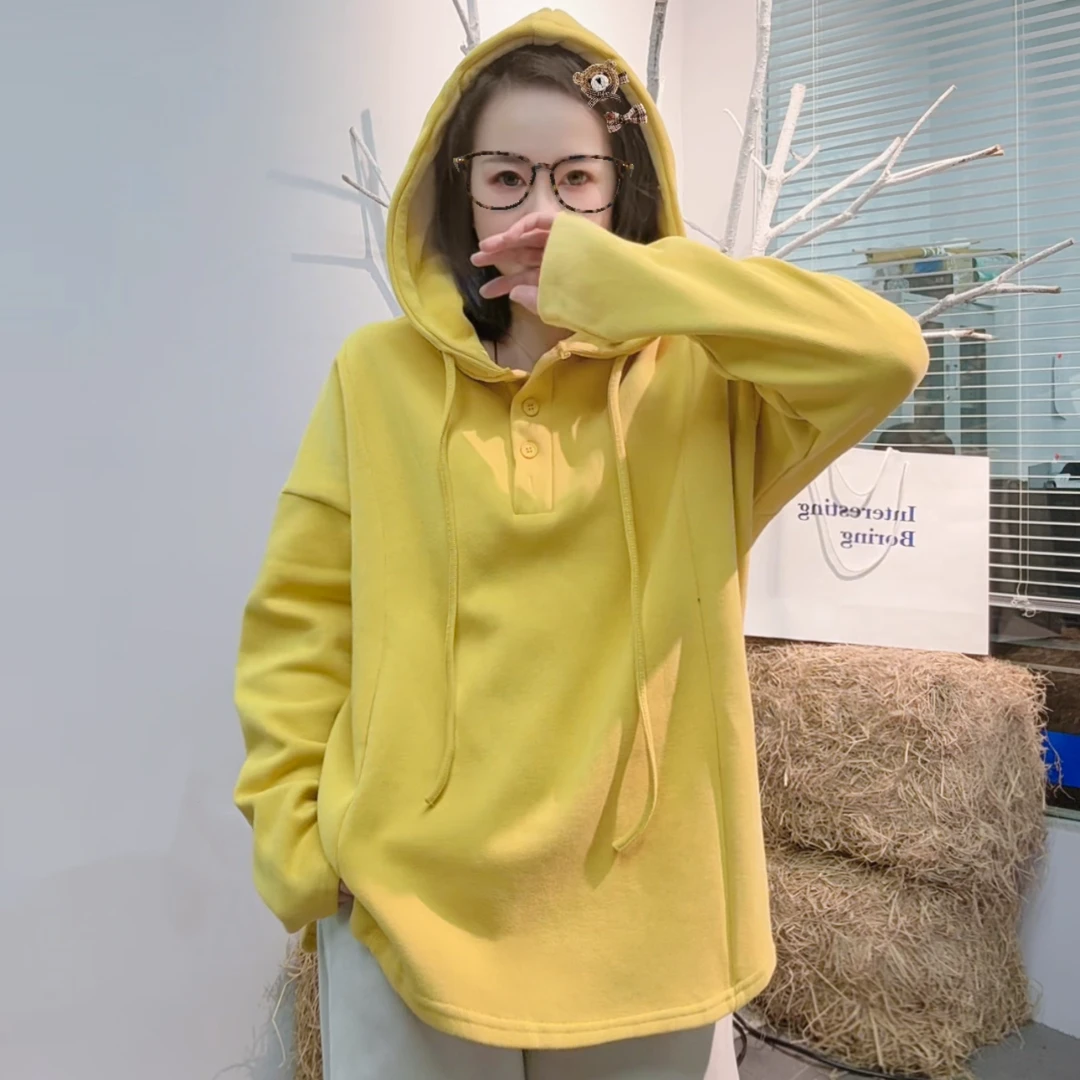 【思墨严选】冬季新款抓绒连帽净版极简连帽卫衣77317