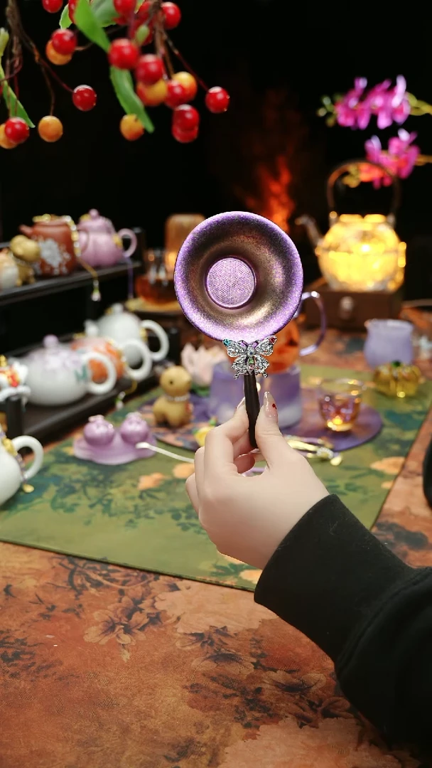 【闪购商品】紫色钛茶漏茶道配件