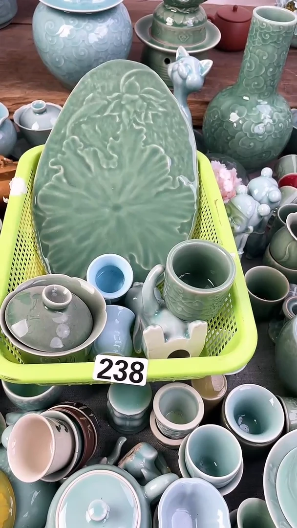 238号8样 特价福利 微瑕 慧仙青瓷