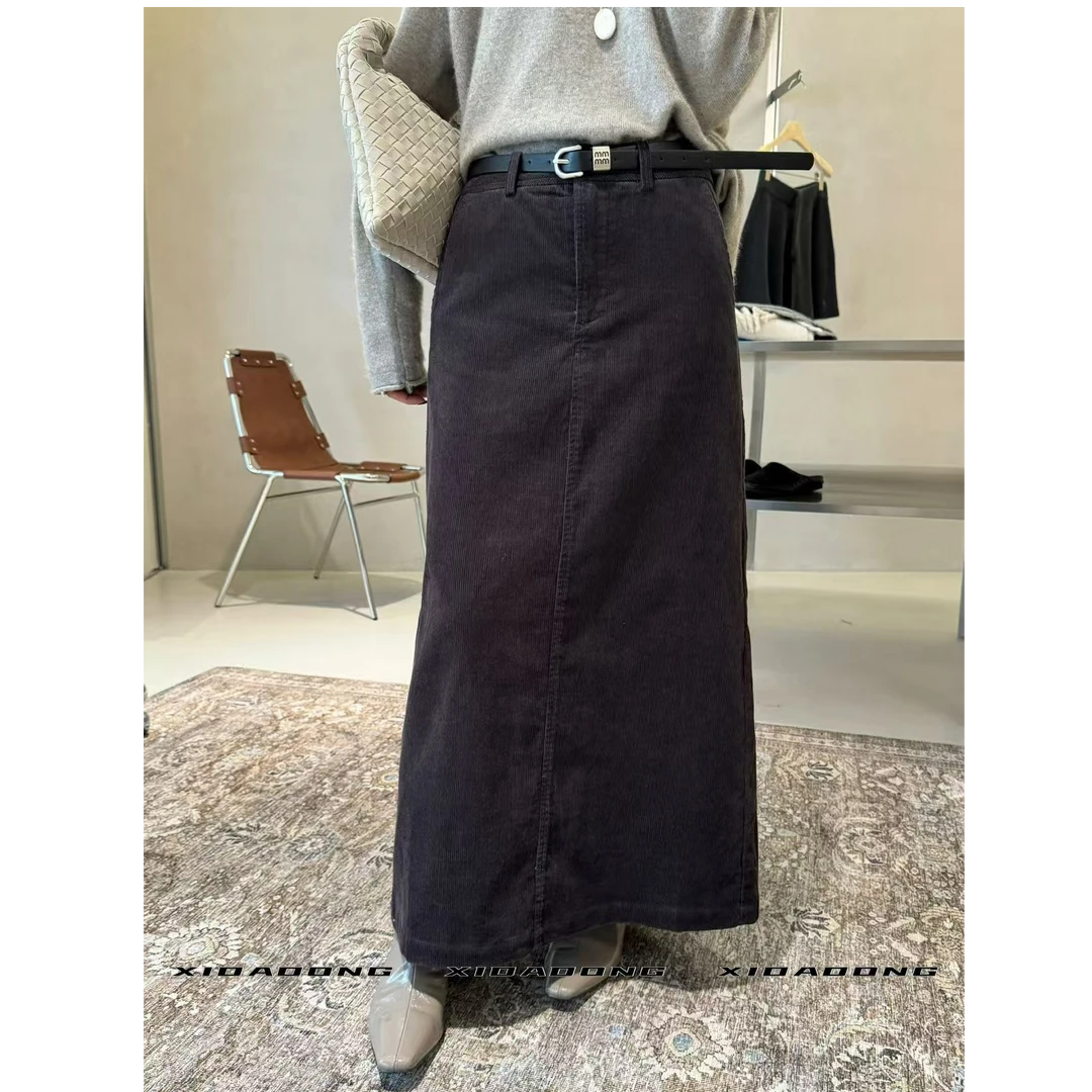 十三行喜大东-冬季福秒超显瘦百搭‘灯芯绒’半身裙#11617