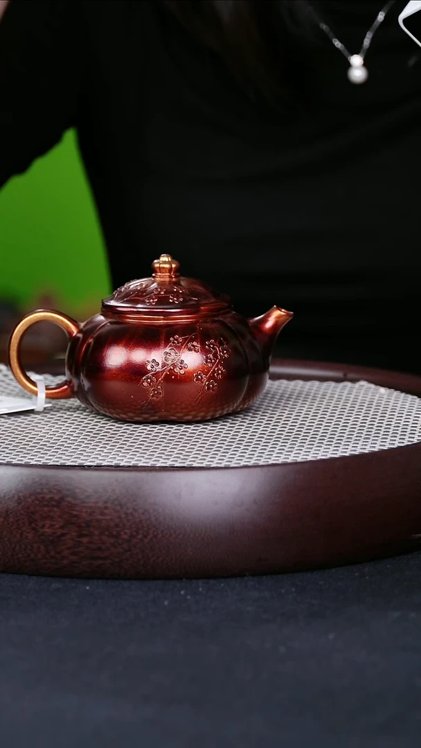 茶壶紫砂宜兴紫砂壶水梅花寒江