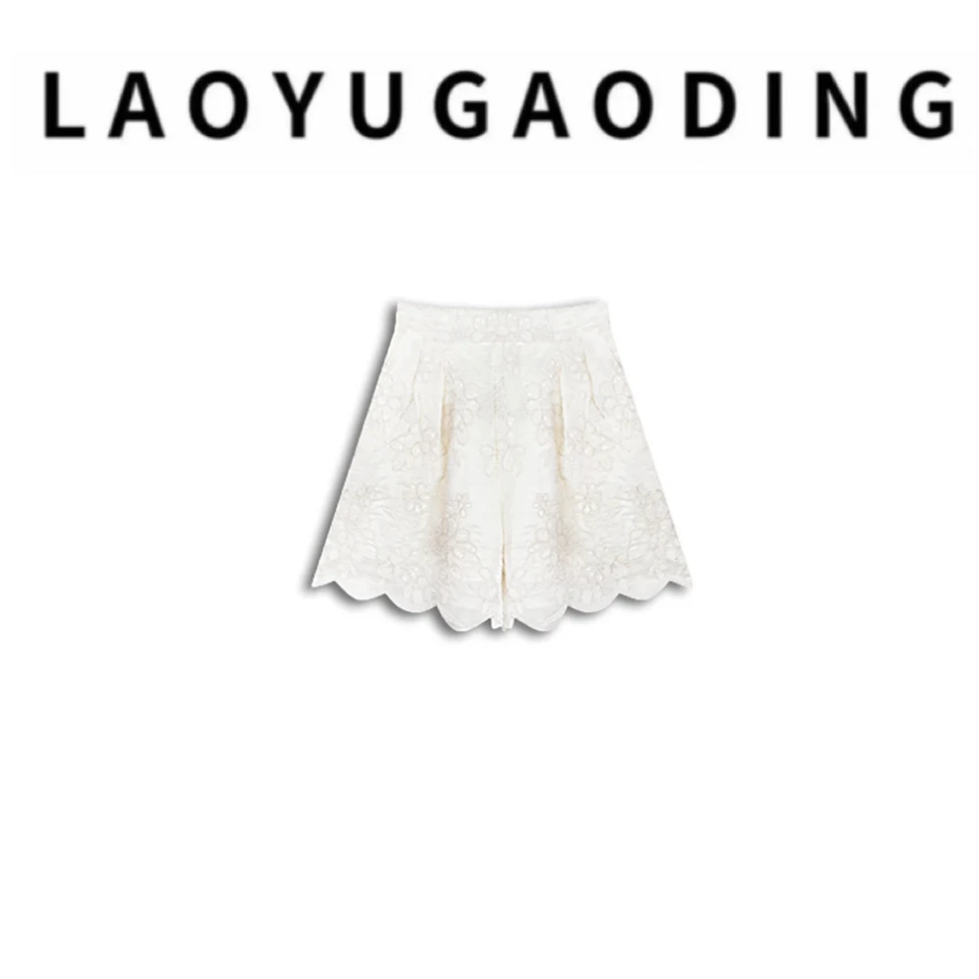 【LAOYUGAODING】高品质-465433 重工刺绣气质短裤