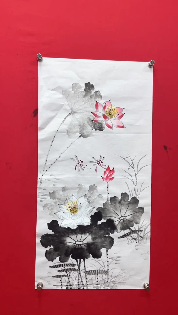 【闪购商品】国画谈玉平老师手绘-荷气生财