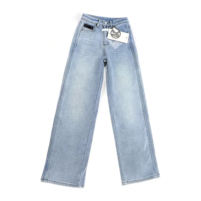 二师兄牛仔厚绒窄版直筒裤98717款Z1-3.3