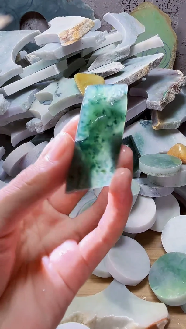 裸石翡翠翡翠a货正品玉石陈097