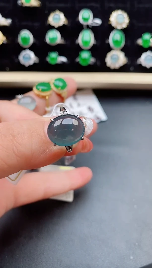 【闪购商品】翡翠戒指银S925镶嵌111111
