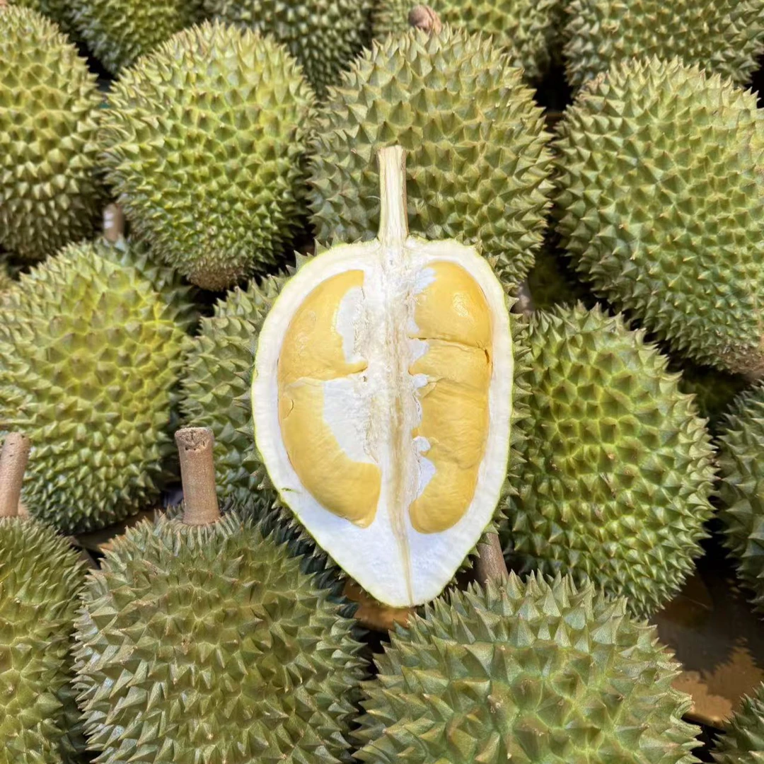 【果叔源选】泰国黑凤凰自然熟鲜托曼尼榴莲1颗3-6斤顺丰包邮