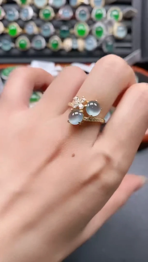 银S925镶嵌戒指翡翠11