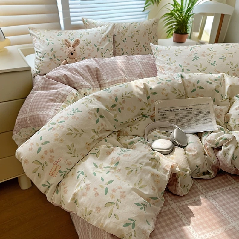 【希妈专属】奇益峰依梦系列全棉四件套小碎花少女心韩式床单家纺