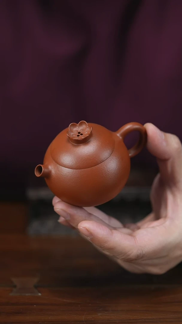 茶壶紫砂石榴 朱泥 105cc