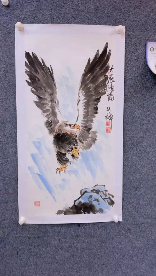 【闪购商品】国画展馆1.29-颜新辉三尺-鹰14