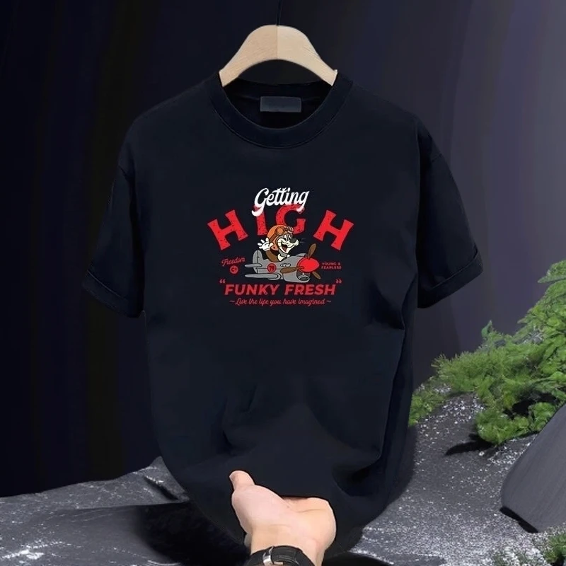 仓石一树潮牌短袖T恤男2025夏季新款美式印花潮流白色休闲百搭服