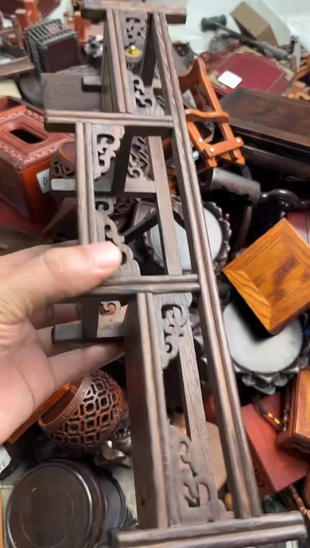 木116鸡翅木三连台