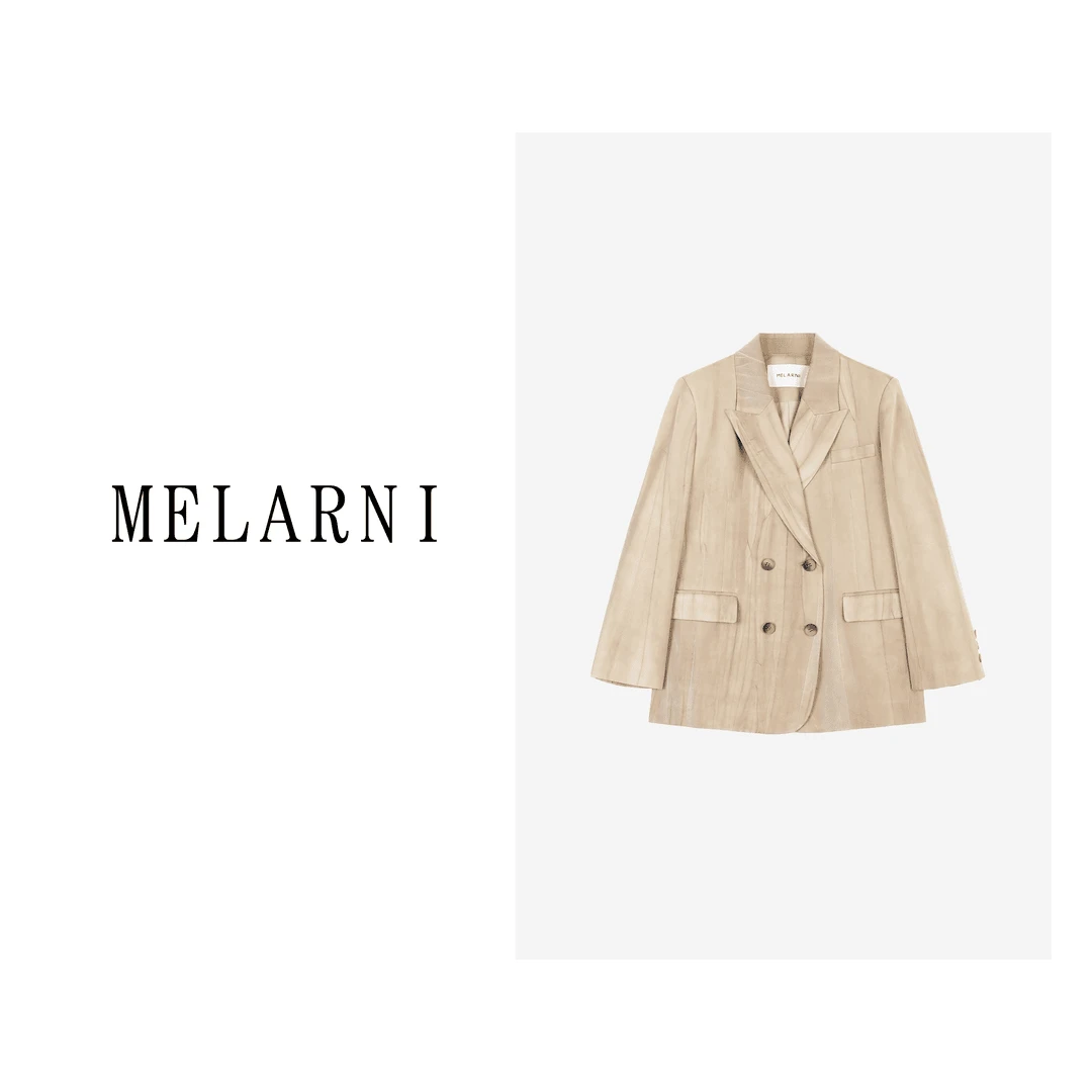 【MELARNI】时尚气质简约纯色百搭西装外套MLN10599