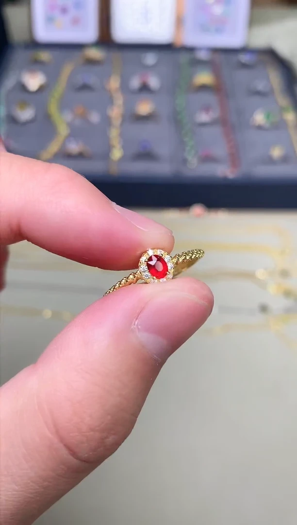 【闪购商品】蓝宝石戒指银S925镶嵌戒指