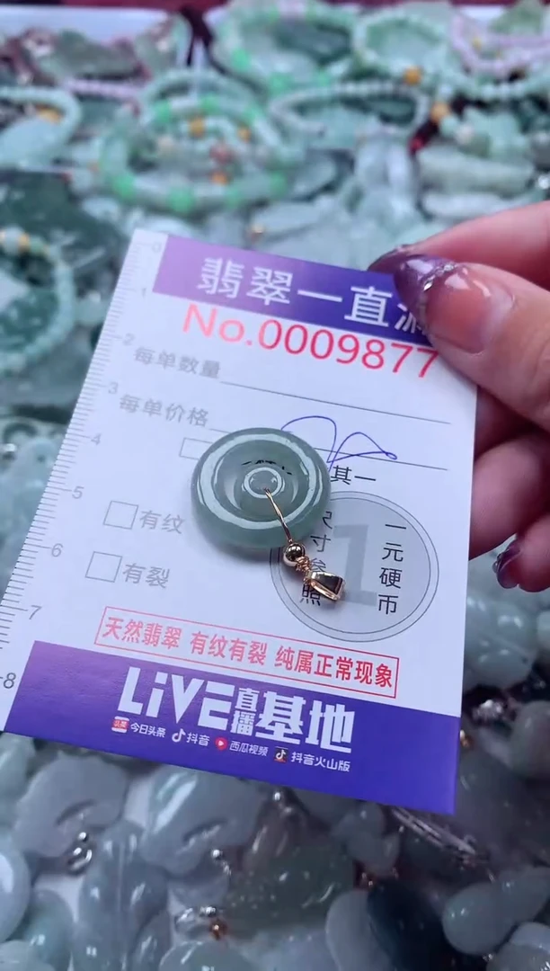 翡翠未镶嵌吊坠(不含链)9877