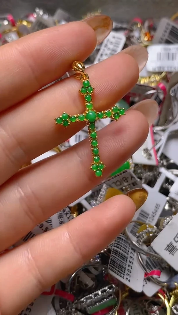 银S925镶嵌戒指翡翠百内无证书