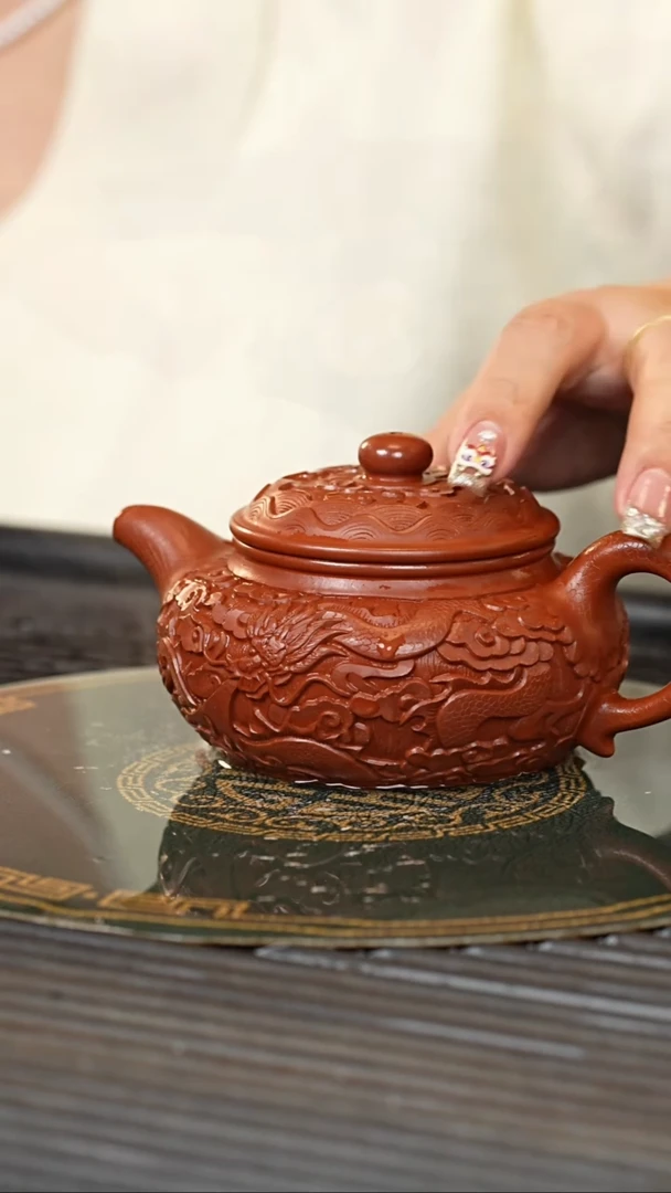 【闪购商品】紫砂茶壶WSY 大红袍 浮雕仿古