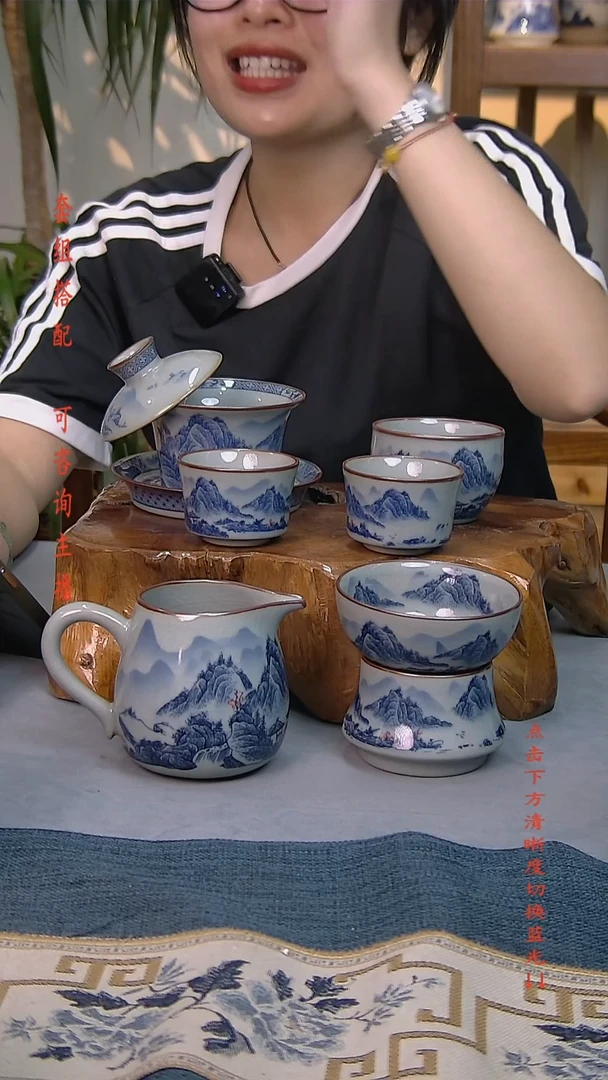 简装家用款6件套 老陶泥开片纹陶瓷茶具