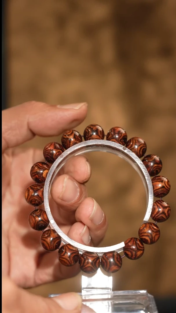 手串/手链黄花梨/降香黄檀费****瓜海南黄花梨12mm圆珠单圈