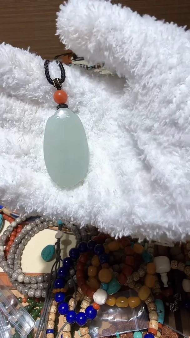 颈饰未镶嵌和田玉精品复古平安牌