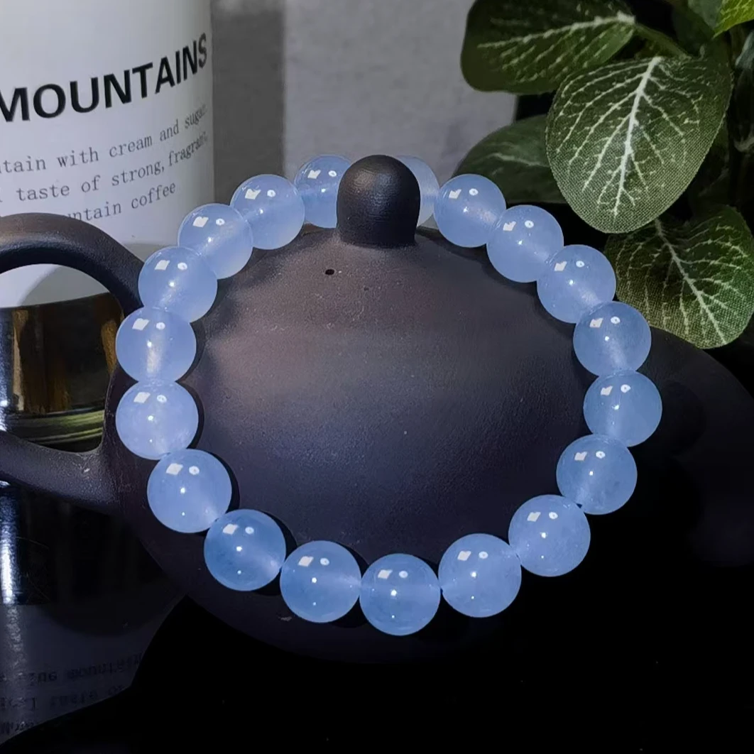 冰种海蓝宝手链-多样性发其一