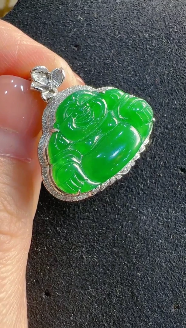 【闪购商品】翡翠吊坠(不含链)18K金镶嵌多样性发货拍一发一