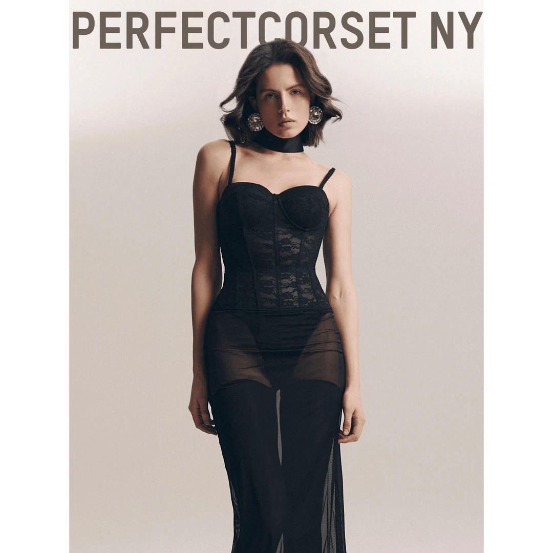 Moss Luxe【莫斯】法式全蕾丝吊带连体鱼骨胸衣 PerfectCorsetNY