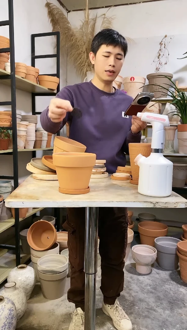 【闪购商品】陶16*13红陶国际 2盆2托