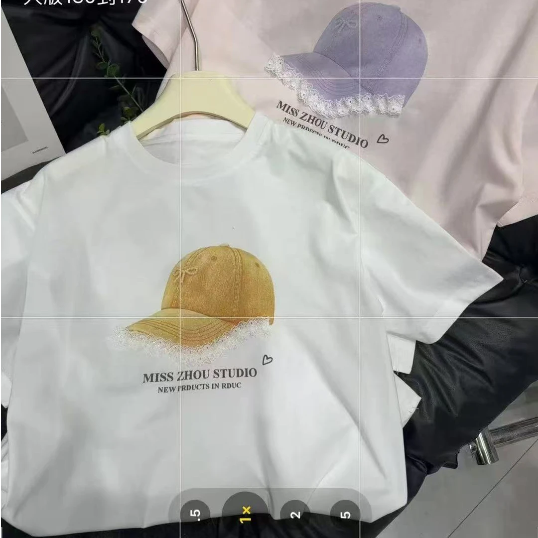 K216奇博儿童夏季短袖T恤蕾丝帽子款