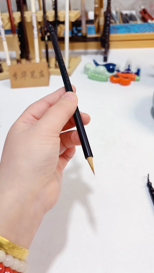 黑檀狼尾小楷2支 出锋1.9 口径0.5