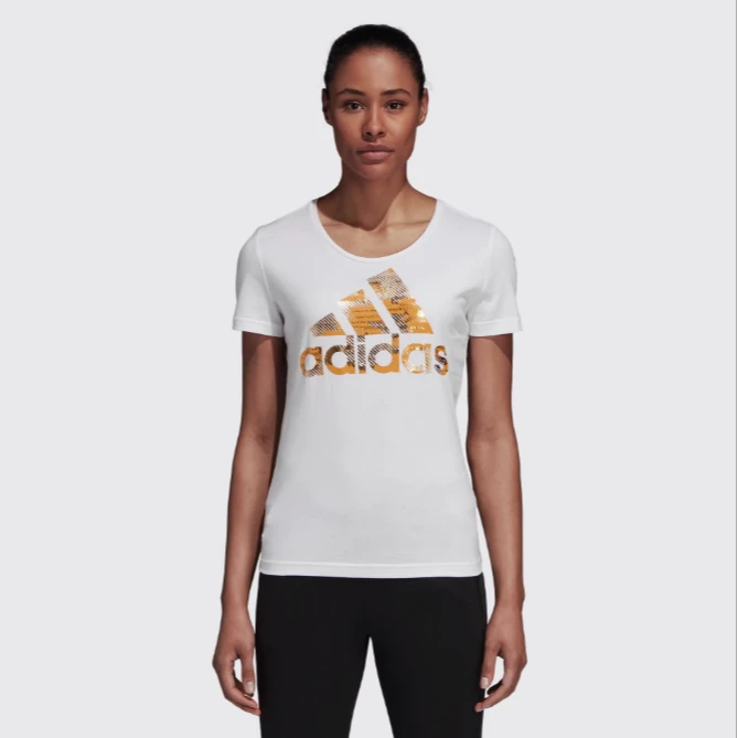 Adidas/阿迪达斯 BOS FOIL 女子夏季经典运动短袖圆领T恤 CD1956