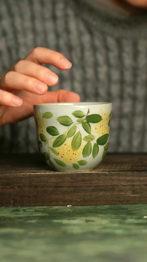 陶瓷青诗集手工手绘瓷器