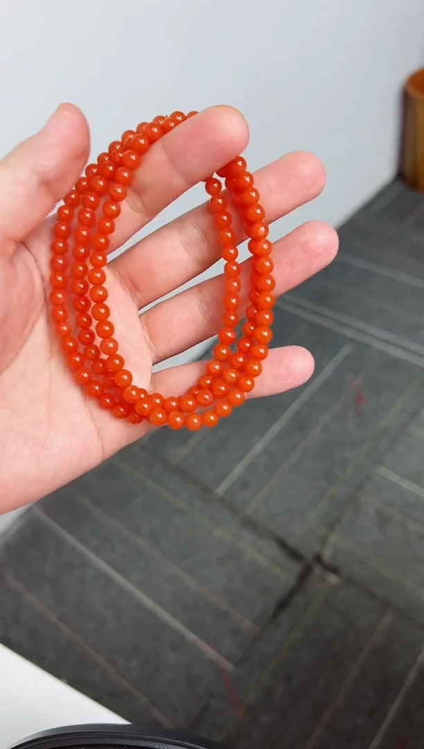 【闪购商品】南红玛瑙长串未镶嵌滴水洞亮光特级5+一条