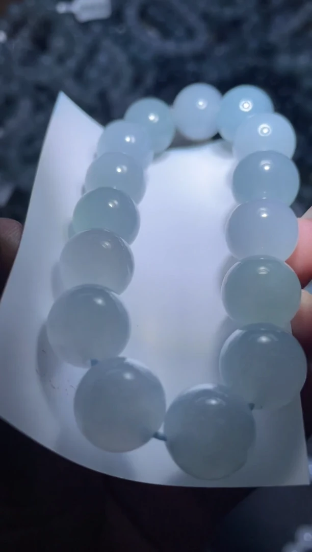 【闪购商品】定制翡翠未镶嵌天然缅甸A货翡翠手串53