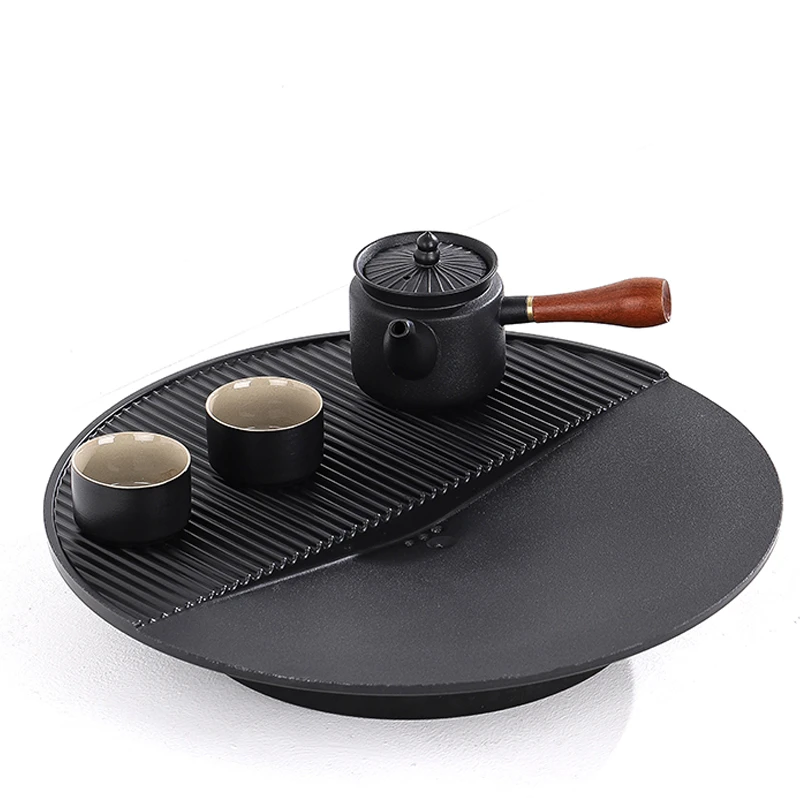 新疆西藏包邮轻奢干泡台茶盘办公室家用茶托盘干泡盘茶具蓄水盘石
