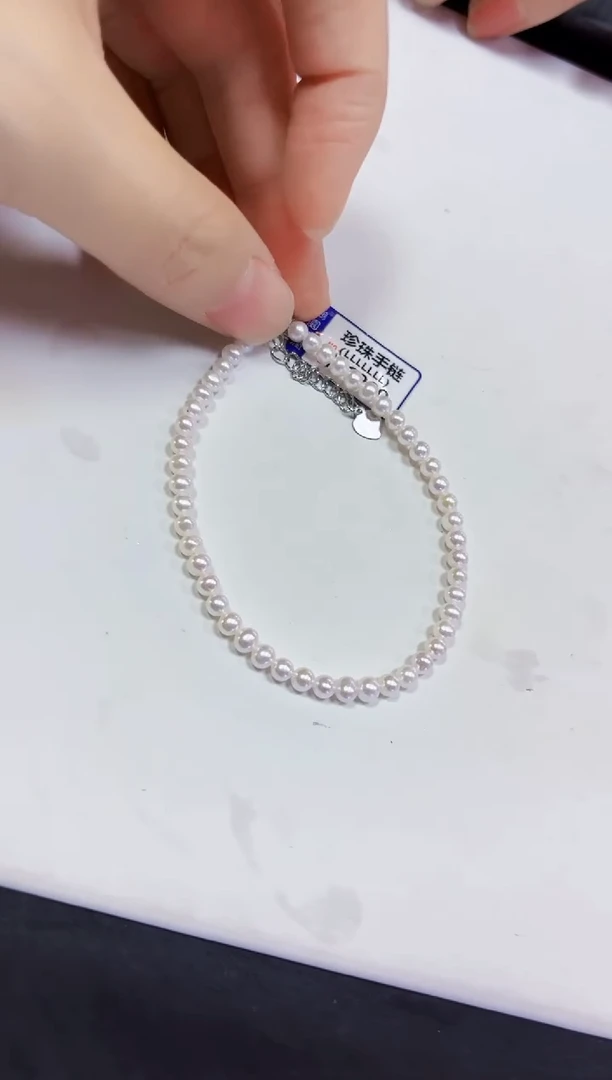 淡水珍珠银S925镶嵌颈饰是