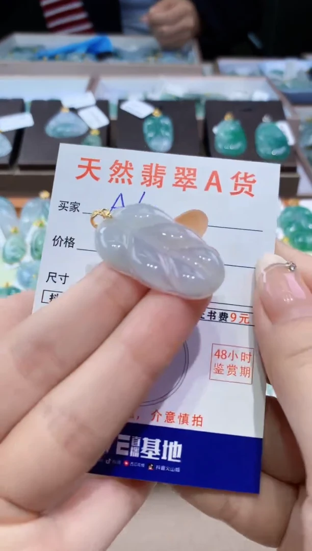 颈饰未镶嵌翡翠天然缅甸翡翠A货挂件