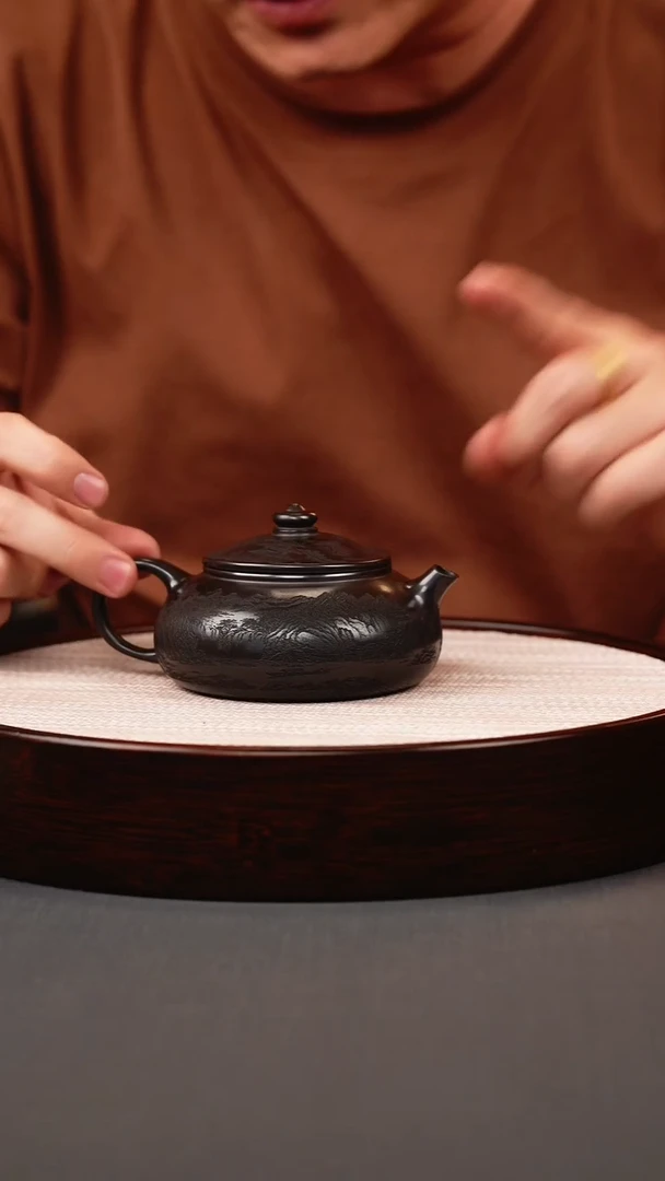 茶壶紫砂石黄山水寒江