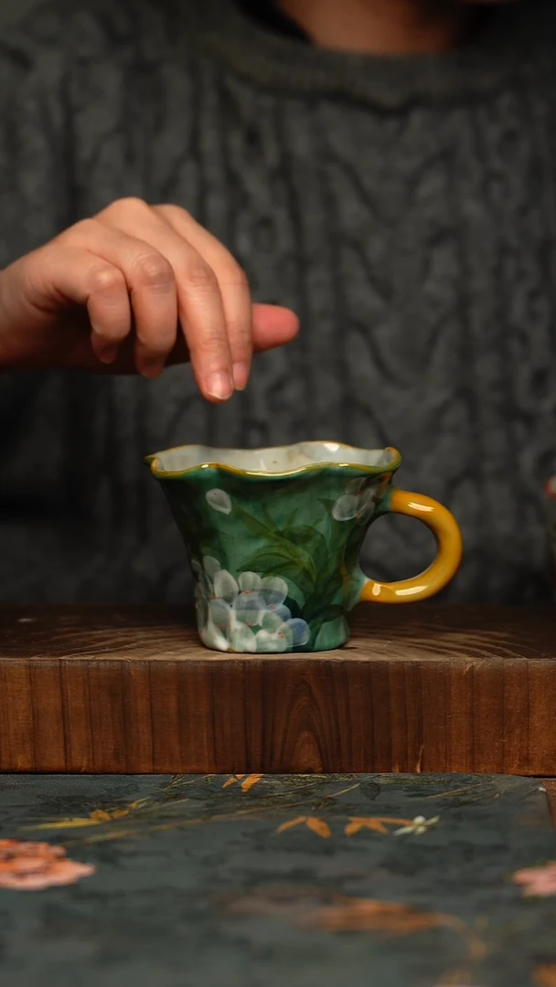 瓷片釉下彩手工手绘同款陶器