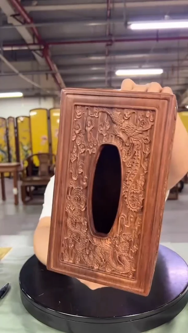 木i*西DZ69A01-P8MK-鹿鹤纸巾盒（拍）