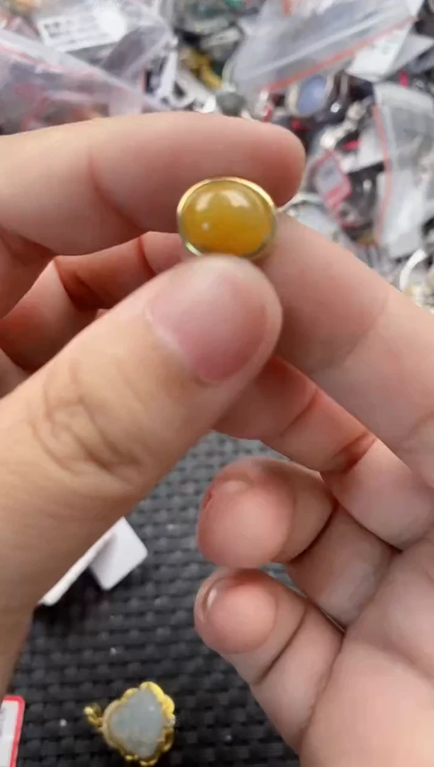 银S925镶嵌戒指翡翠333   5