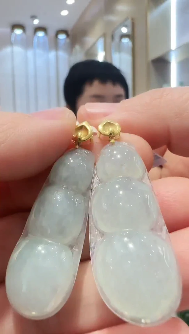 颈饰18K金镶嵌翡翠【50】多样发一