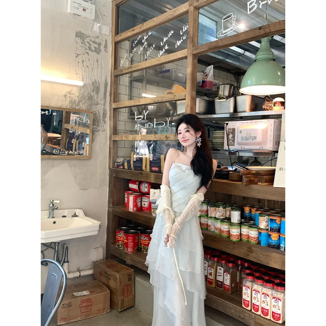 【宠粉专场】星辰海浪 水蓝多层不对称设计半身裙DYYY-24055353