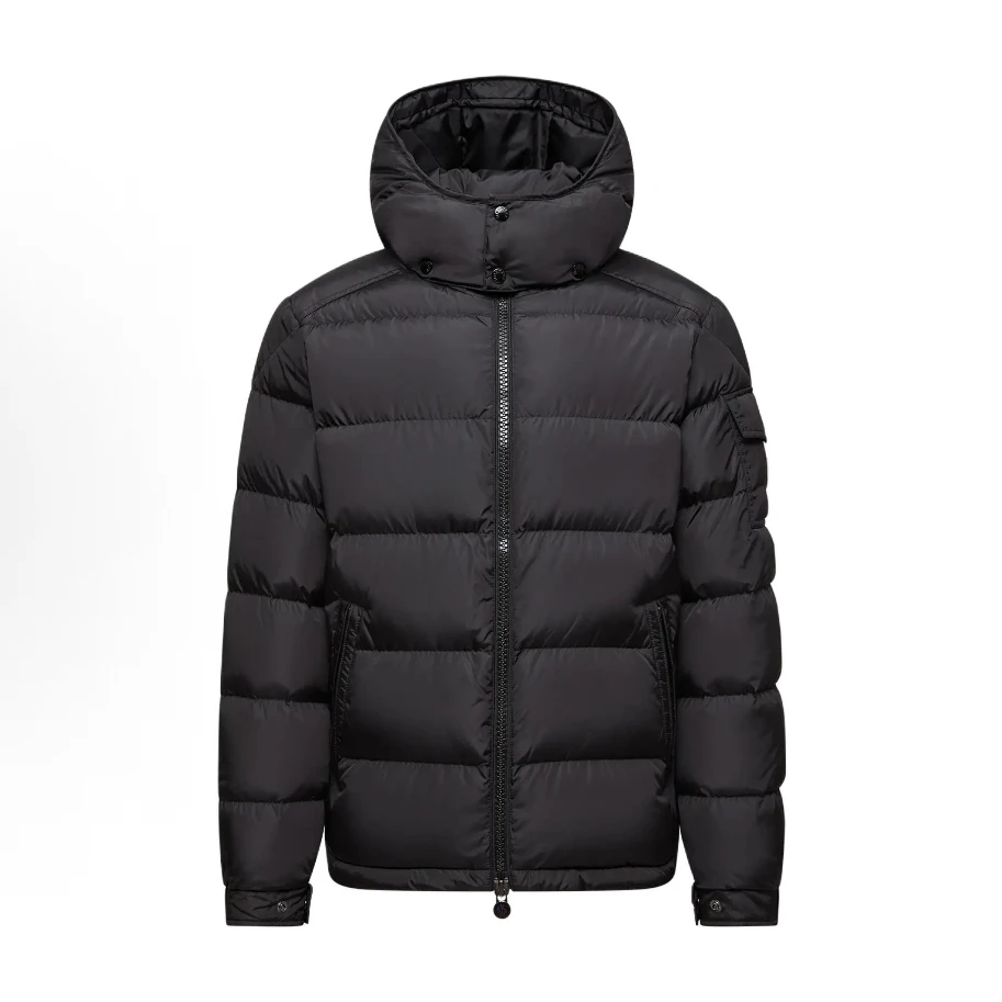 未使用 MONCLER 蒙口MAYA 玛雅哑光连帽白鹅羽绒服 男女同款 黑色