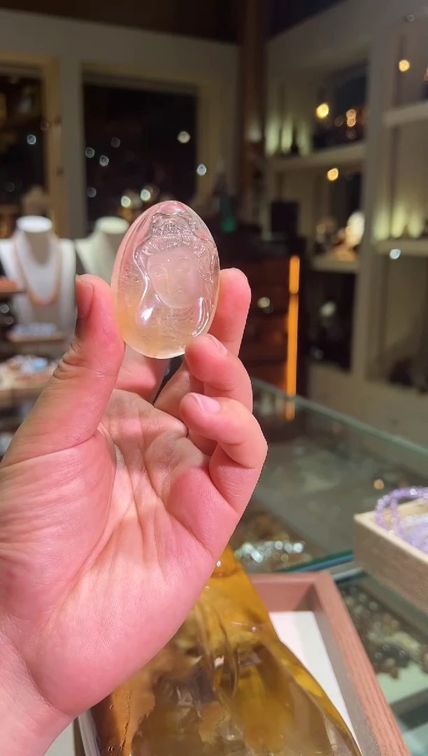 未镶嵌吊坠(不含链)水晶今菩萨金发晶吊坠（多样性发一）