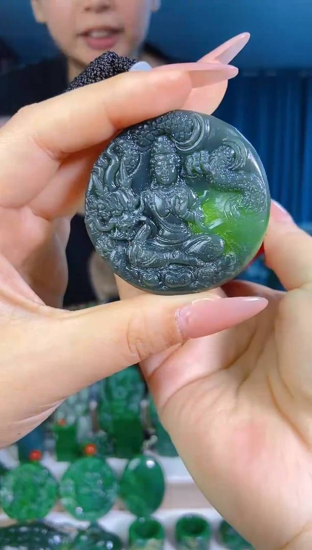 和田玉未镶嵌挂件1