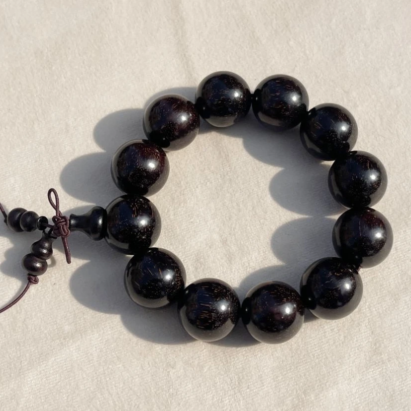 爆金星玻璃底小叶紫檀木手串男士2.0文玩手串